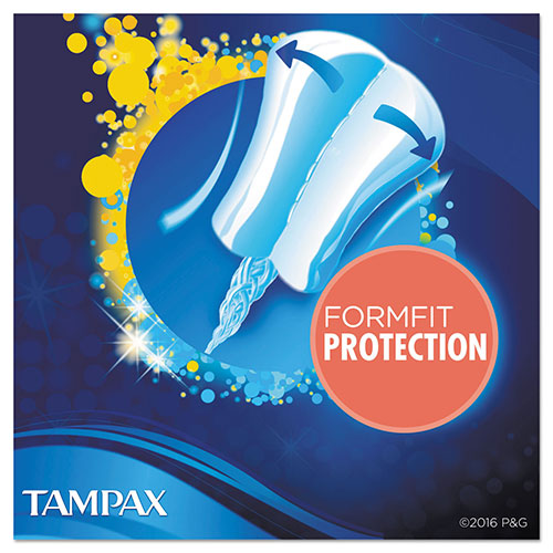 Tampax Pearl Regular Tampons, Unscented, Plastic, 36 Per Box, 12/Case, 432 Total