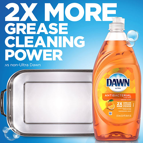 Dawn Ultra Dishwashing Liquid, Antibacterial, Orange Scent, 28oz. Bottle, 8/Case