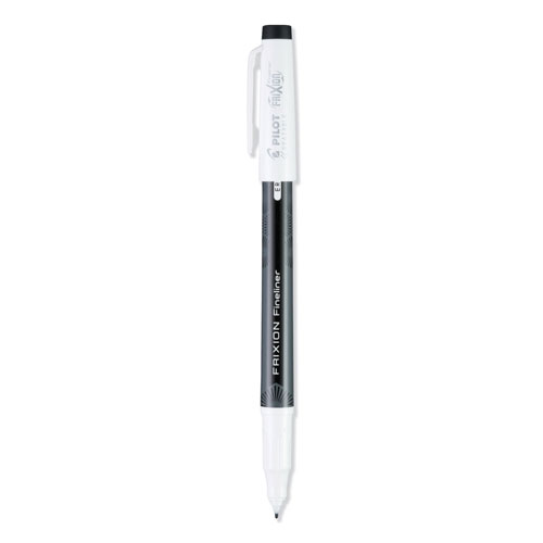 Pilot FriXion Erasable Stick Marker Pen, 0.6 mm, Black Ink/Barrel, Dozen