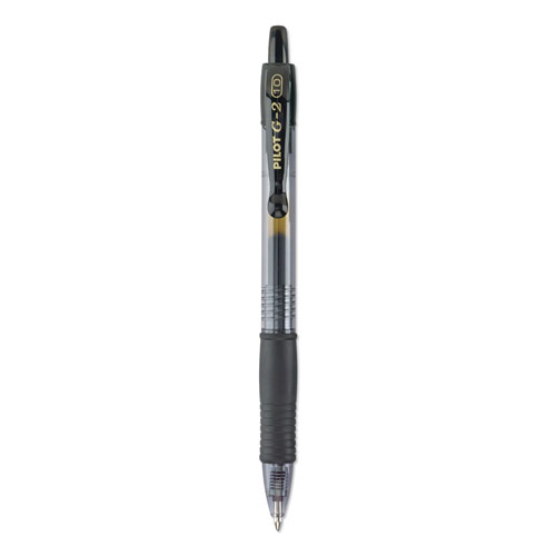 Pilot G2 Premium Retractable Gel Pen, Bold 1mm, Black Ink, Smoke Barrel, Dozen