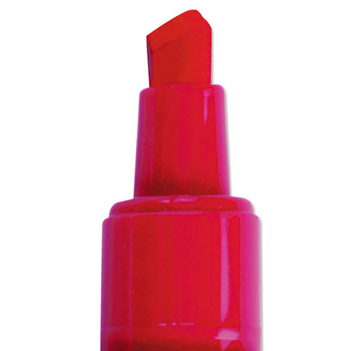 Quartet® EnduraGlide Dry Erase Marker, Broad Chisel Tip, Red, Dozen