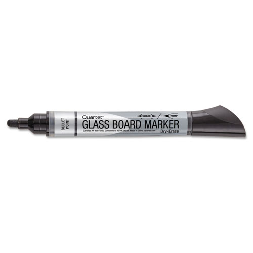 Quartet® Premium Glass Board Dry Erase Marker, Broad Bullet Tip, Assorted Colors, 4/Pack