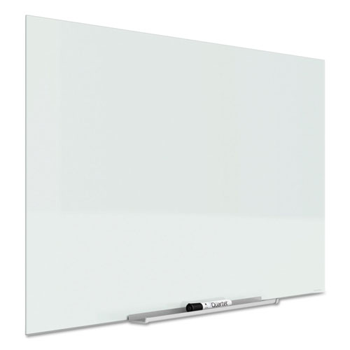 Quartet® InvisaMount Magnetic Glass Marker Board, Frameless, 50
