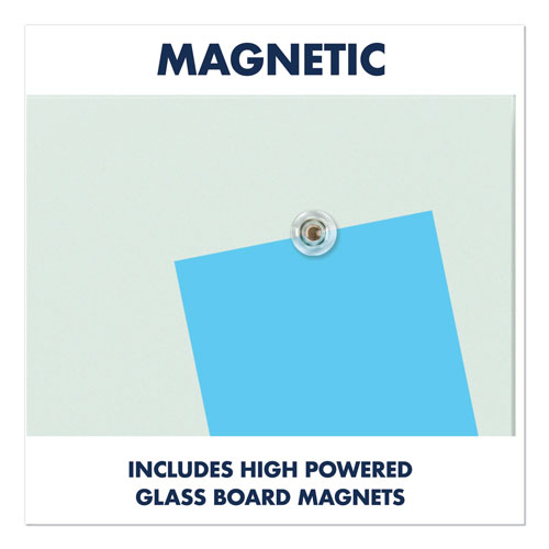 Quartet® InvisaMount Magnetic Glass Marker Board, Frameless, 50