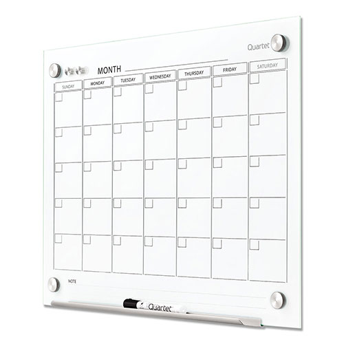 Quartet® Infinity Magnetic Glass Calendar Board, 24 x 18