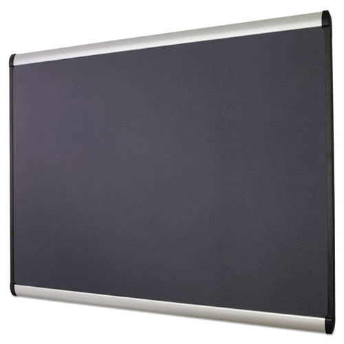 Quartet® Prestige Plus Magnetic Fabric Bulletin Board, 36 x 24, Aluminum Frame