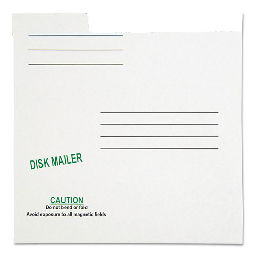 Quality Park Redi-File Disk Pocket/Mailer, CD/DVD, Square Flap, Perforated Flap Closure, 6 x 5.88, White, 10/Pack