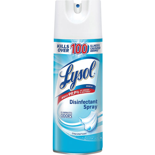 Lysol Linen Disinfectant Spray - Spray - 12.50 oz (0.78 lb) - Crisp Linen Scent - 12 / Carton - Clear