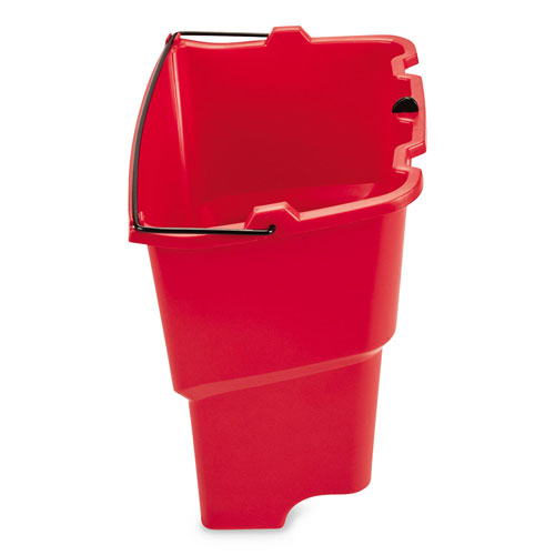Rubbermaid WaveBrake 2.0 Dirty Water Bucket, 18 qt, Plastic, Red