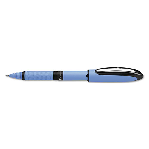 Schneider One Hybrid N Roller Ball Pen, Stick, Fine 0.5 mm, Black Ink, Blue Barrel, 10/Box