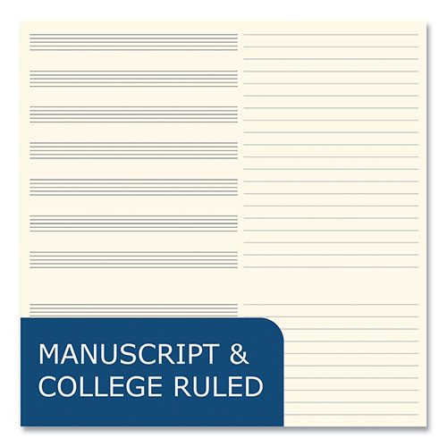Roaring Spring Paper Music Notebook, Medium/College Rule, Transcription Format, Blue Cover, (32) 8.5 x 11 Sheets, 24/CT