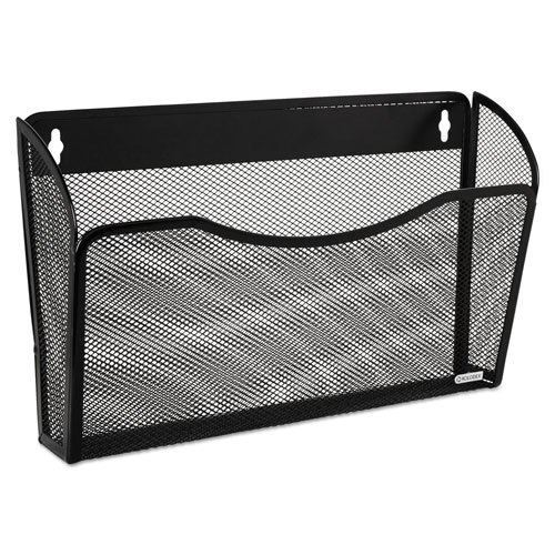 Rolodex Single Pocket Wire Mesh Wall File, Letter, Black