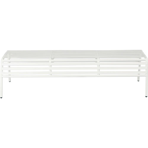 Safco Indoors/Outdoors Bench, Steel, 60" W x 25" D x 30" H, White
