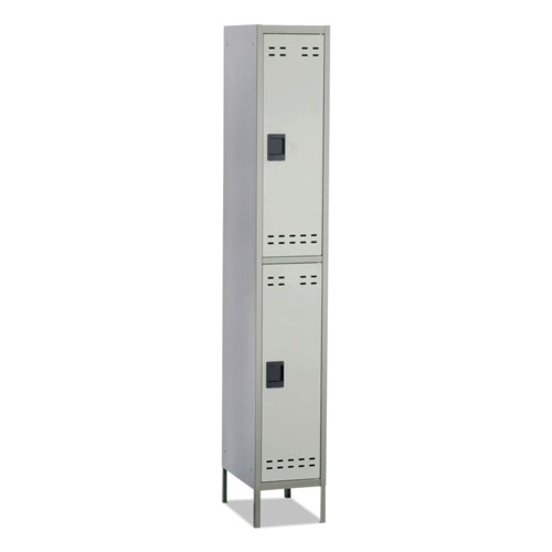Safco Double-Tier Locker, 12w x 18d x 78h, Two-Tone Gray