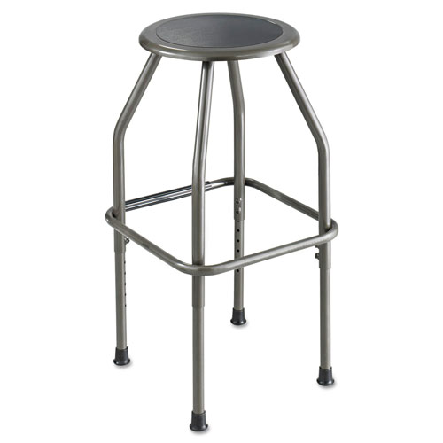 Safco Diesel Industrial Stool with Stationary Seat, 30" Seat Height, Supports up to 250 lbs., Pewter Seat/Pewter Back, Pewter Base