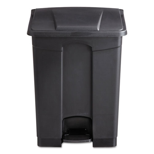 Safco Large Capacity Plastic Step-On Receptacle, 17 gal, Black