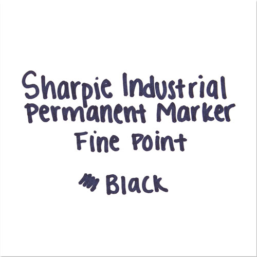 Sharpie® Industrial Permanent Marker, Fine Bullet Tip, Black, Dozen