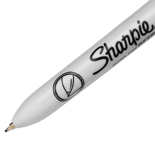 Sharpie® Retractable Permanent Marker, Extra-Fine Needle Tip, Black
