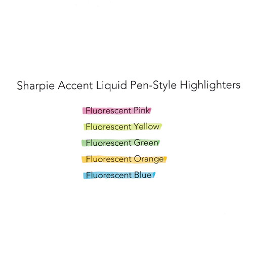 Sharpie® Liquid Pen Style Highlighters, Chisel Tip, Fluorescent Orange, Dozen