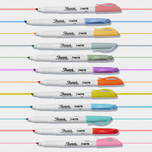 Sharpie® S-Note Marker - Chisel Marker Point Style - Multi - 6 / Pack