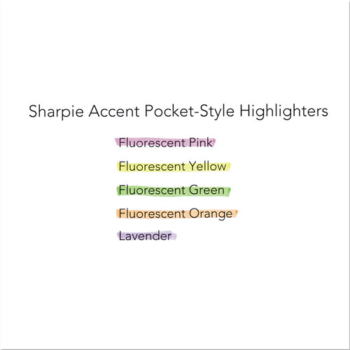 Sharpie® Pocket Style Highlighters, Chisel Tip, Fluorescent Orange, Dozen