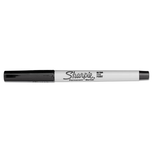 Sharpie® Ultra Fine Tip Permanent Marker, Extra-Fine Needle Tip, Black, Dozen