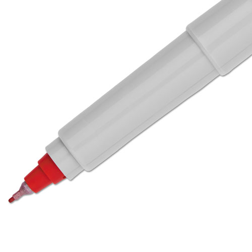 Sharpie® Ultra Fine Tip Permanent Marker, Extra-Fine Needle Tip, Red, Dozen