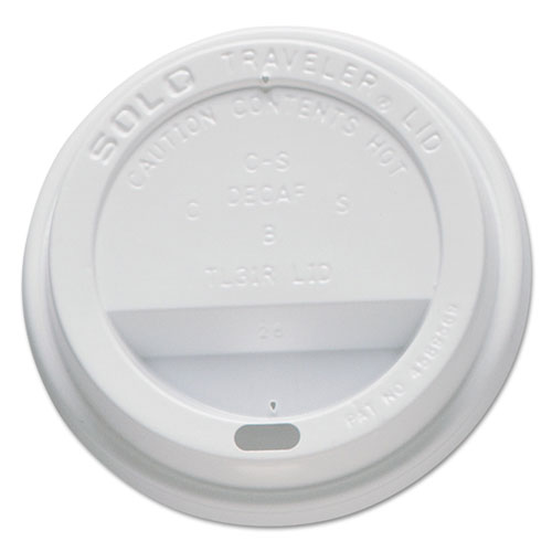 Solo Traveler Cappuccino Style Dome Lid, Fits 10oz Cups, White, 100/Pack, 10 Packs/Carton