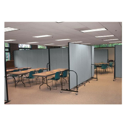 Screenflex Commercial Edition Portable Partition, Gray, 6' h x 13'1" Open Length