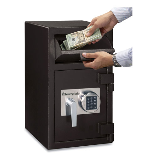 Sentry Digital Depository Safe, Extra Large, 1.3 cu ft, 14w x 15.6d x 24h, Black