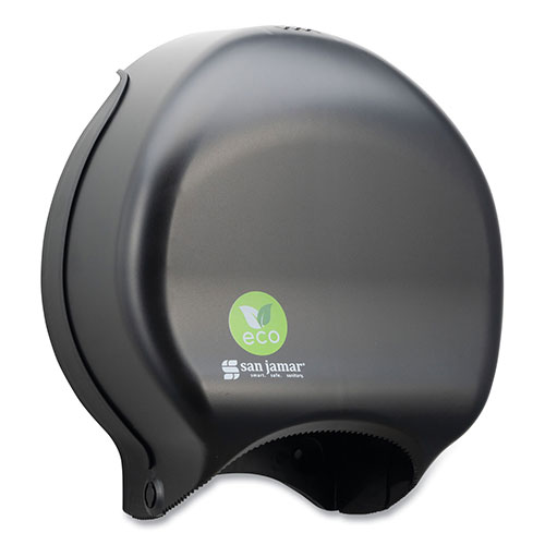 San Jamar Ecological Green Tissue Dispenser, 16.75 x 5.25 x 12.25, Black