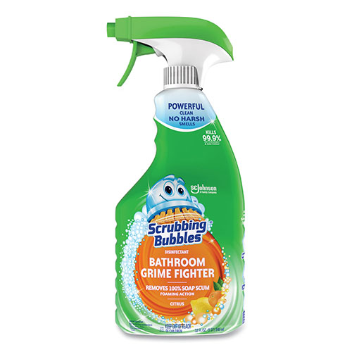 Scrubbing Bubbles Multi Surface Bathroom Cleaner, Citrus Scent, 32 oz Spray Bottle, 8/CT