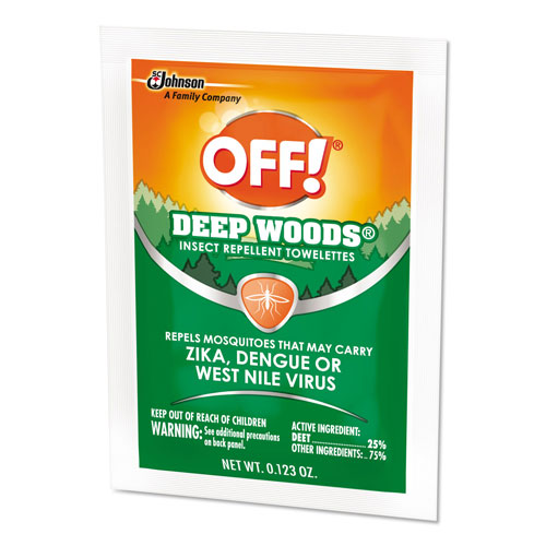 OFF! Deep Woods Towelettes, 12/Box, 12 Boxes per Carton