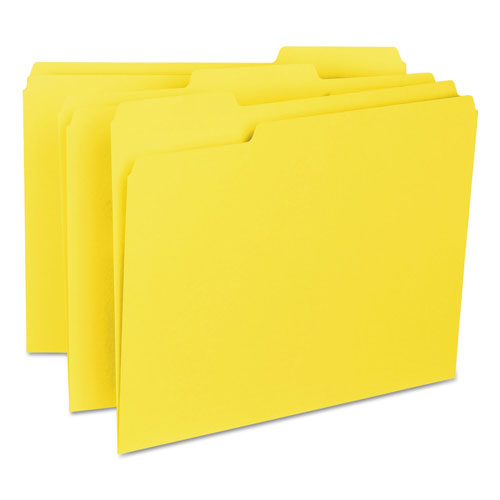 Smead Interior File Folders, 1/3-Cut Tabs, Letter Size, Yellow, 100/Box