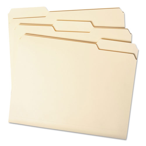 Smead Manila File Folders, 1/3-Cut Tabs, Letter Size, 100/Box