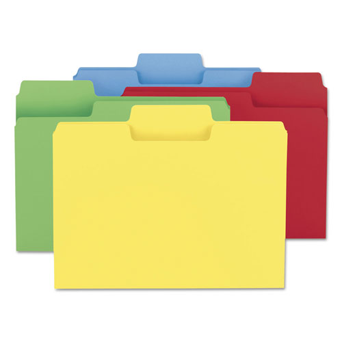Smead SuperTab Colored File Folders, 1/3-Cut Tabs, Letter Size, 14 pt. Stock, Assorted, 50/Box