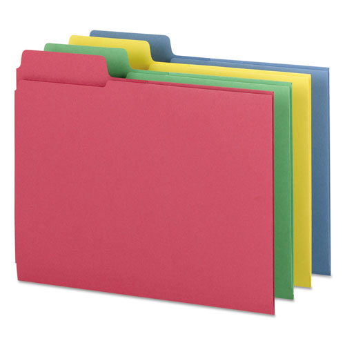 Smead 3-in-1 SuperTab Section Folders, 1/3 Cut Top Tab, Letter, Assorted, 12/Pack