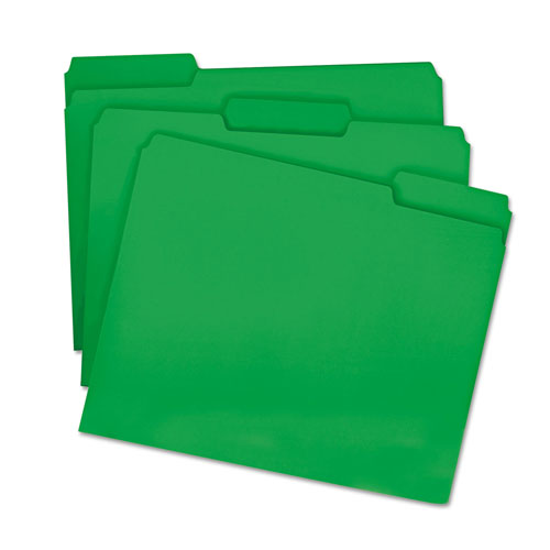 Smead Colored File Folders, 1/3-Cut Tabs, Letter Size, Green, 100/Box