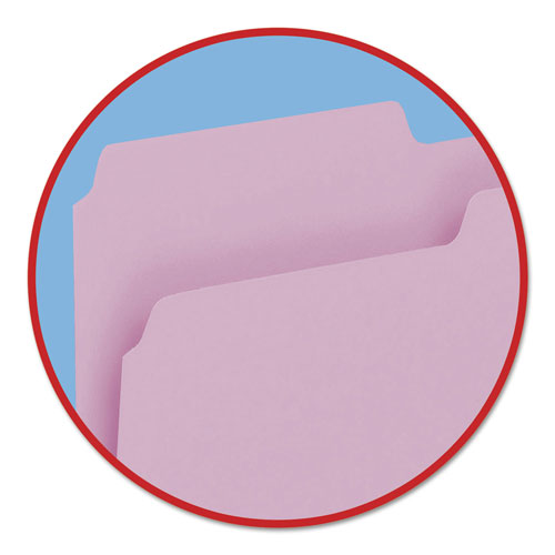 Smead Colored File Folders, 1/3-Cut Tabs, Letter Size, Lavender, 100/Box