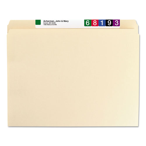 Smead Top Tab 1-Fastener Folders, Straight Tab, Letter Size, 11 pt. Manila, 50/Box