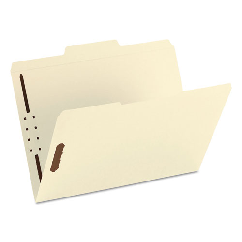 Smead Top Tab 1-Fastener Folders, 1/3-Cut Tabs, Letter Size, 11 pt. Manila, 50/Box