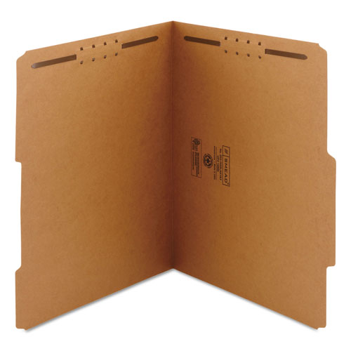 Smead Top Tab 2-Fastener Folders, 2/5-Cut Tabs, Right of Center, Letter Size, 11 pt. Kraft, 50/Box