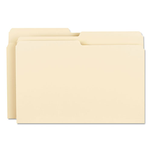 Smead Manila File Folders, 1/2-Cut Tabs, Legal Size, 100/Box