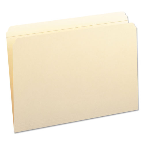 Smead Top Tab 1-Fastener Folders, Straight Tab, Legal Size, 11 pt. Manila, 50/Box