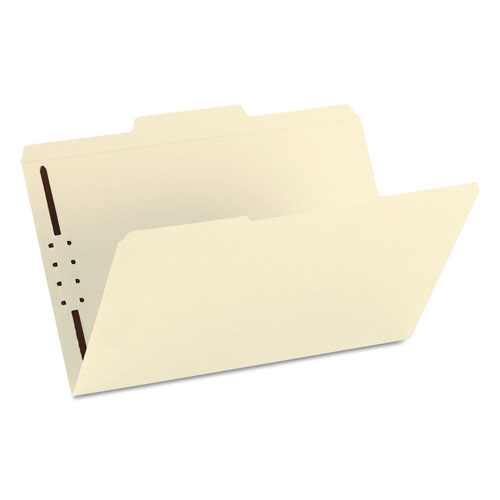 Smead Top Tab 1-Fastener Folders, 1/3-Cut Tabs, Legal Size, 11 pt. Manila, 50/Box