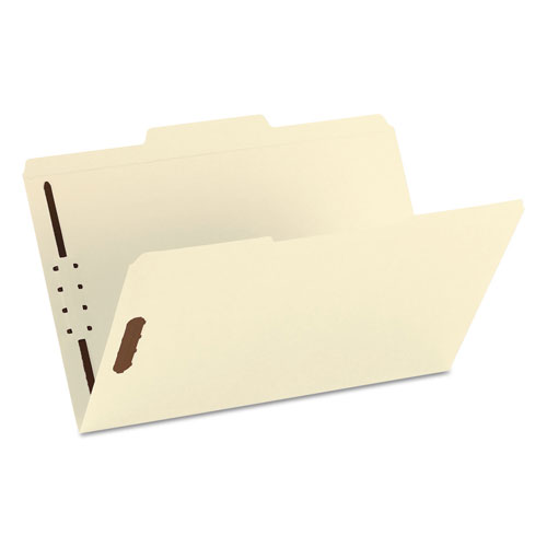 Smead Top Tab 2-Fastener Folders, 1/3-Cut Tabs, Legal Size, 11 pt. Manila, 50/Box