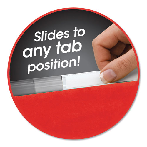 Smead TUFF Hanging Folders with Easy Slide Tab, Letter Size, 1/3-Cut Tab, Red, 18/Box