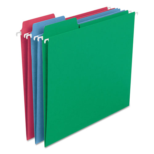 Smead FasTab Hanging Folders, Letter Size, 1/3-Cut Tab, Assorted, 18/Box