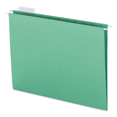Smead Colored Hanging File Folders, Letter Size, 1/5-Cut Tab, Green, 25/Box