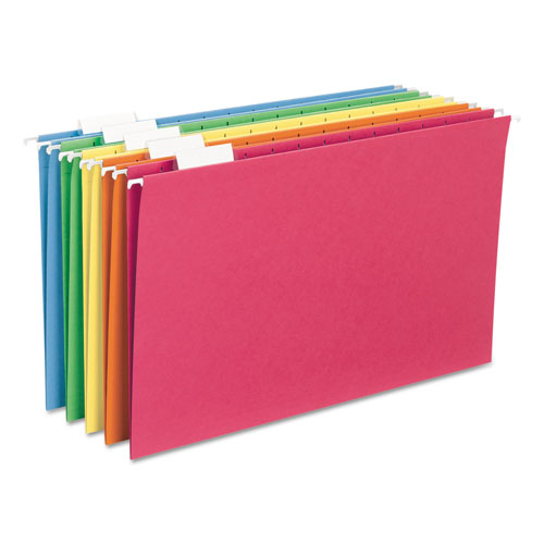 Smead Colored Hanging File Folders, Legal Size, 1/5-Cut Tab, Assorted, 25/Box
